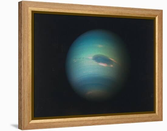 Shot of Planet Neptune Produced from Images Taken Through Spacecraft Voyager Ii's Wide-Angle Camera-null-Framed Premier Image Canvas