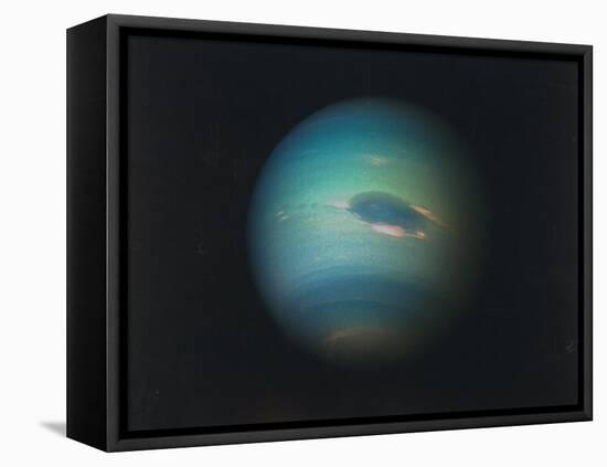 Shot of Planet Neptune Produced from Images Taken Through Spacecraft Voyager Ii's Wide-Angle Camera-null-Framed Premier Image Canvas