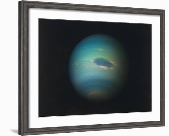 Shot of Planet Neptune Produced from Images Taken Through Spacecraft Voyager Ii's Wide-Angle Camera-null-Framed Photographic Print