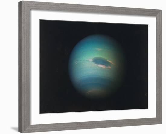 Shot of Planet Neptune Produced from Images Taken Through Spacecraft Voyager Ii's Wide-Angle Camera-null-Framed Photographic Print
