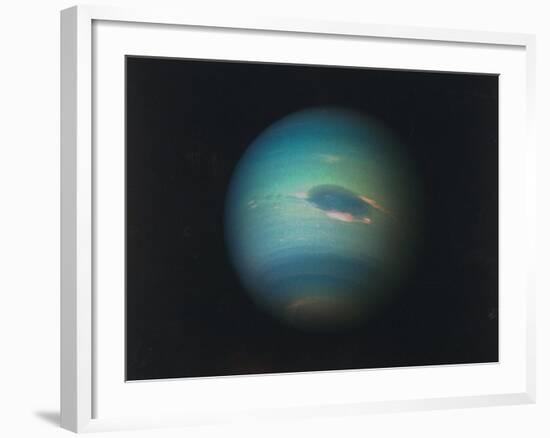 Shot of Planet Neptune Produced from Images Taken Through Spacecraft Voyager Ii's Wide-Angle Camera-null-Framed Photographic Print