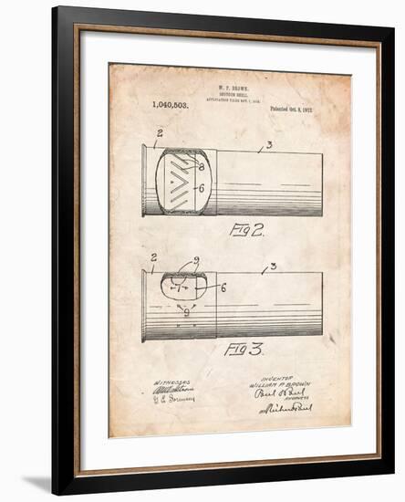 Shotgun Shell Patent Print-Cole Borders-Framed Art Print