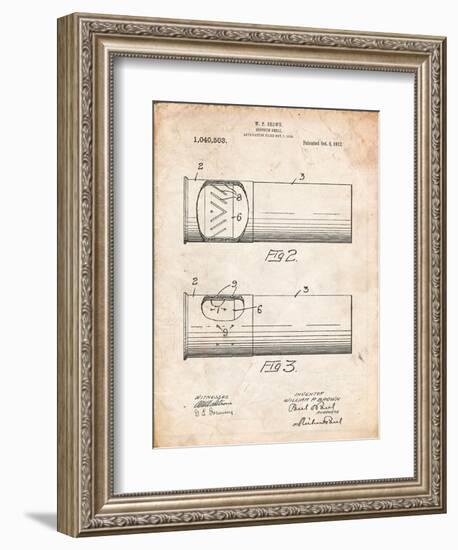 Shotgun Shell Patent Print-Cole Borders-Framed Art Print