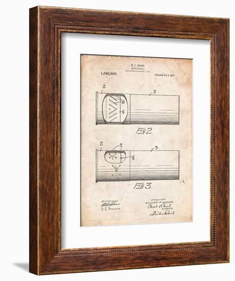 Shotgun Shell Patent Print-Cole Borders-Framed Art Print