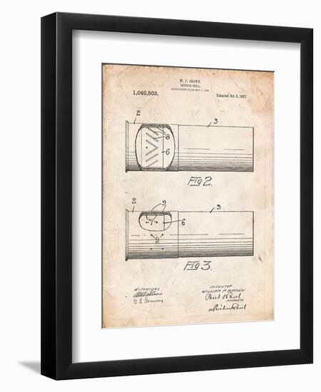 Shotgun Shell Patent Print-Cole Borders-Framed Art Print