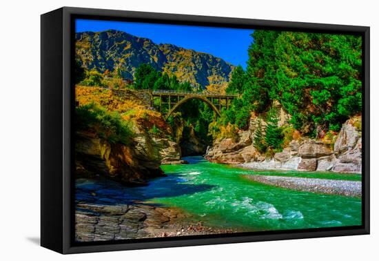 Shotover River, Queenstown, South Island, New Zealand, Pacific-Laura Grier-Framed Premier Image Canvas