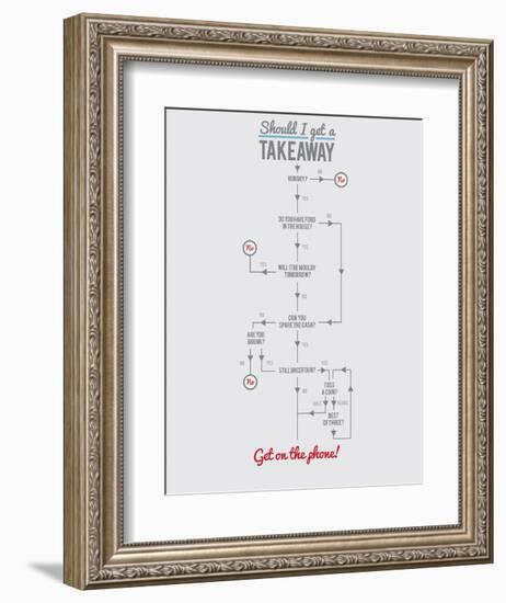 Should I Get a Take-Away?-Stephen Wildish-Framed Art Print