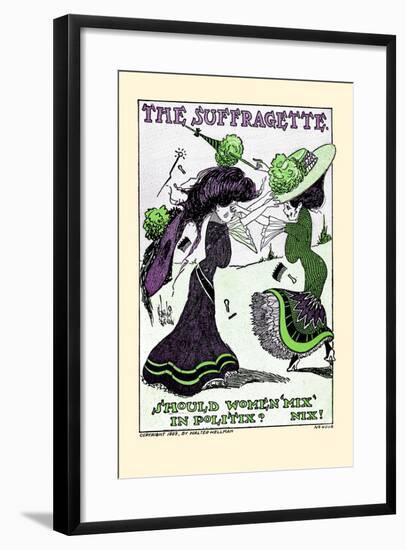 Should Women 'mix' In Politix? Nix!-Walter Hellman-Framed Art Print