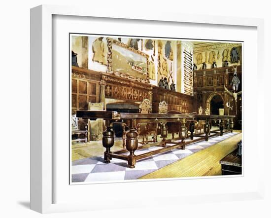 Shovelboard Table in the Hall of Littlecote, 1910-Edwin Foley-Framed Giclee Print