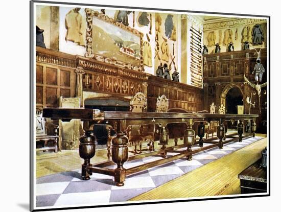 Shovelboard Table in the Hall of Littlecote, 1910-Edwin Foley-Mounted Giclee Print