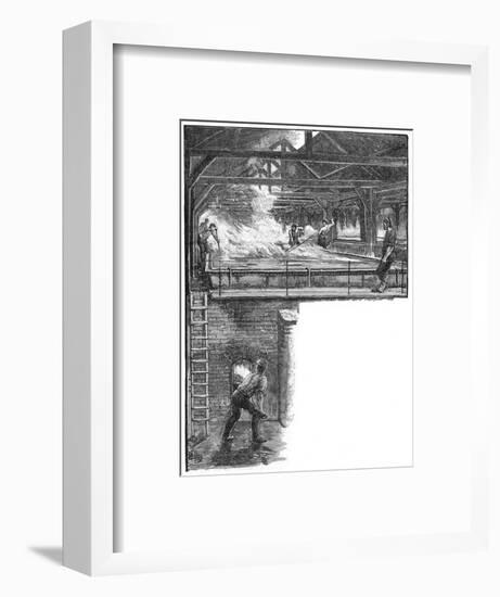 Shovelling salt at South Durham Salt Works, 1884. Artist: Unknown-Unknown-Framed Giclee Print