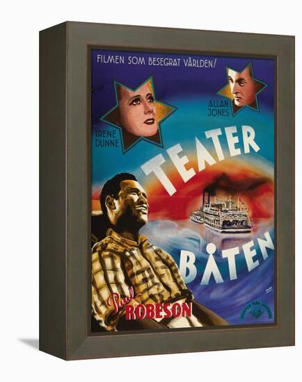 Show Boat, Swedish Movie Poster, 1936-null-Framed Stretched Canvas