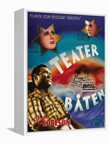 Show Boat, Swedish Movie Poster, 1936-null-Framed Stretched Canvas