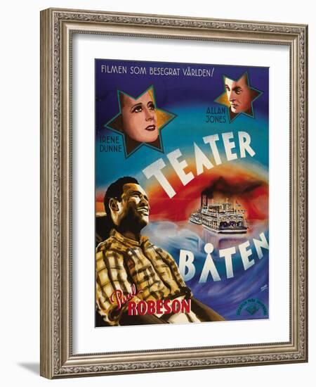 Show Boat, Swedish Movie Poster, 1936-null-Framed Art Print