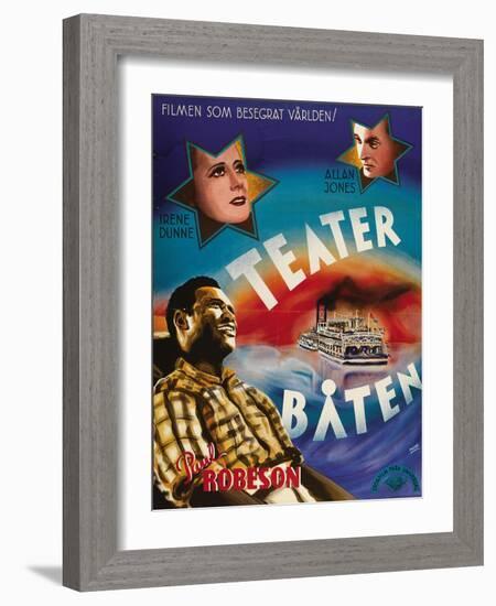 Show Boat, Swedish Movie Poster, 1936-null-Framed Art Print