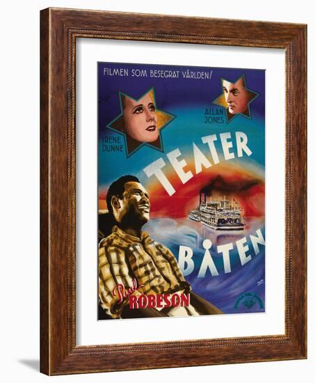 Show Boat, Swedish Movie Poster, 1936-null-Framed Art Print