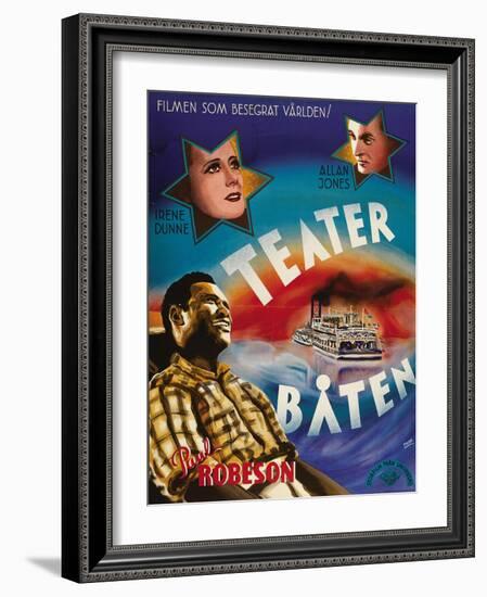 Show Boat, Swedish Movie Poster, 1936-null-Framed Art Print