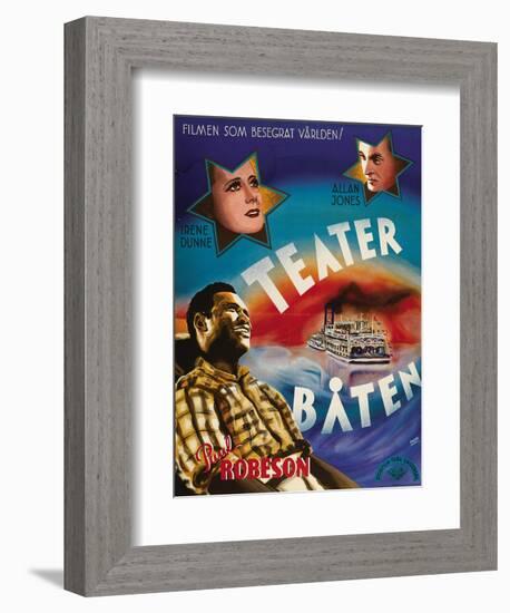 Show Boat, Swedish Movie Poster, 1936-null-Framed Art Print