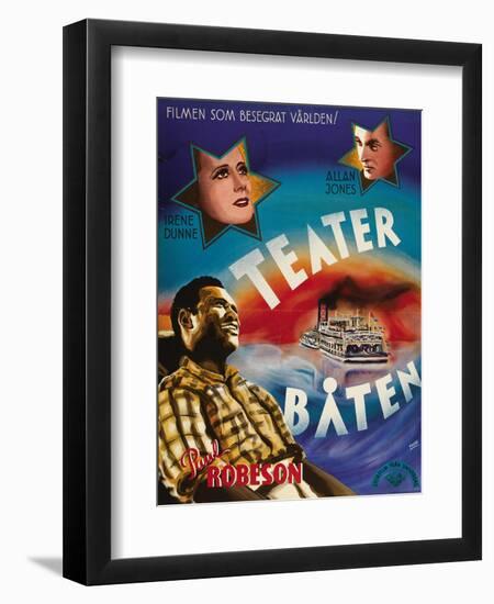 Show Boat, Swedish Movie Poster, 1936-null-Framed Art Print