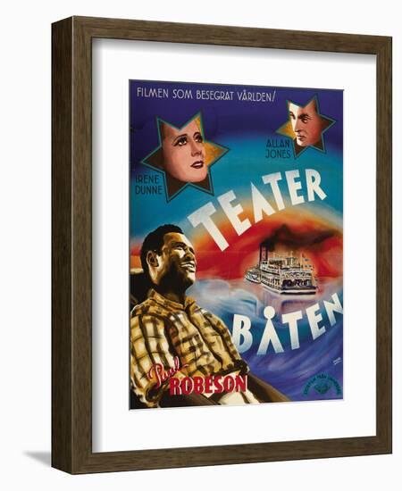 Show Boat, Swedish Movie Poster, 1936-null-Framed Premium Giclee Print