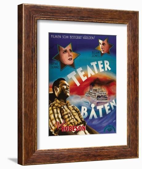 Show Boat, Swedish Movie Poster, 1936-null-Framed Premium Giclee Print