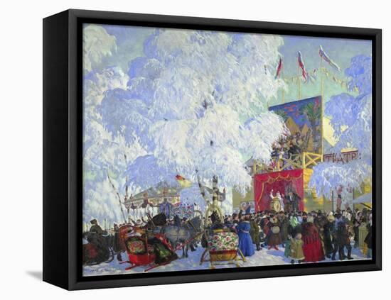 Show-Booths, 1917-Boris Michaylovich Kustodiev-Framed Premier Image Canvas