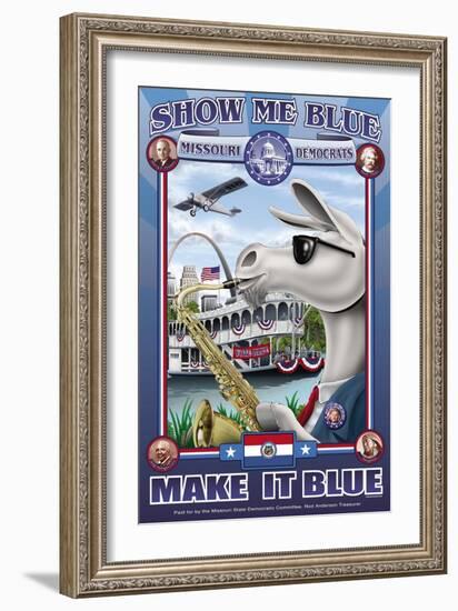 Show Me Blue, Missouri-Richard Kelly-Framed Art Print