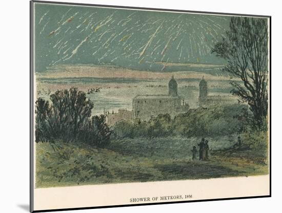 Shower of Meteors (Leonid) Observed over Greenwich, London, 1866-null-Mounted Giclee Print