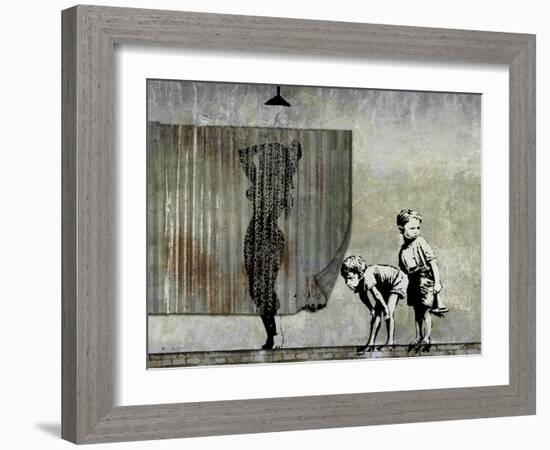 Shower Peepers-Banksy-Framed Giclee Print