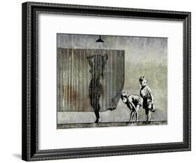 Shower Peepers-Banksy-Framed Giclee Print