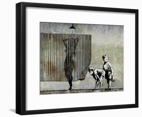 Shower Peepers-Banksy-Framed Giclee Print