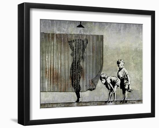 Shower Peepers-Banksy-Framed Giclee Print