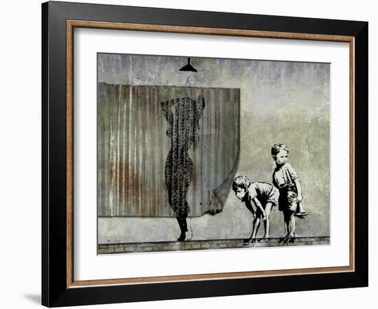 Shower Peepers-Banksy-Framed Giclee Print