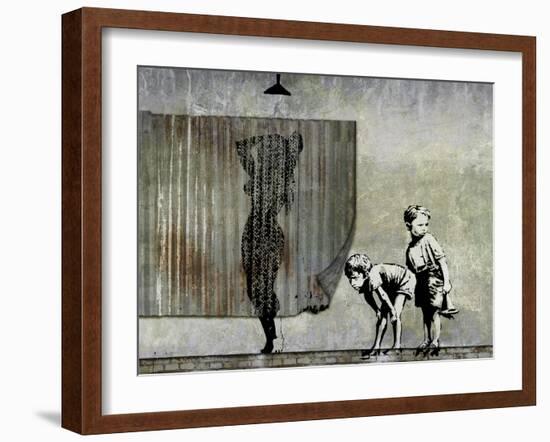 Shower Peepers-Banksy-Framed Giclee Print