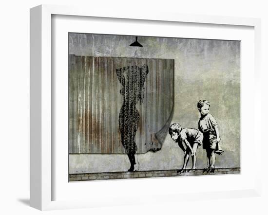 Shower Peepers-Banksy-Framed Giclee Print