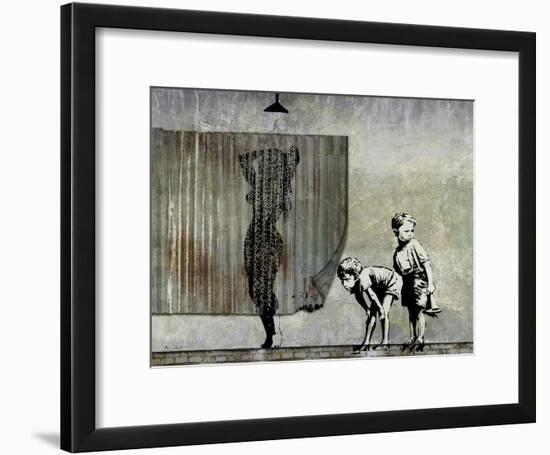 Shower Peepers-Banksy-Framed Giclee Print