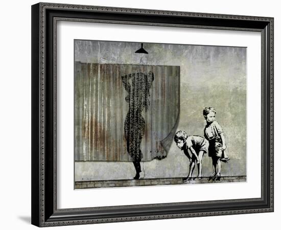 Shower Peepers-Banksy-Framed Giclee Print