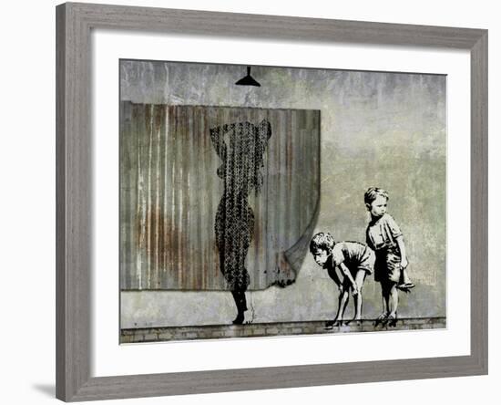 Shower Peepers-Banksy-Framed Giclee Print