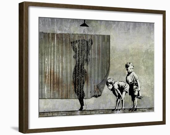 Shower Peepers-Banksy-Framed Giclee Print