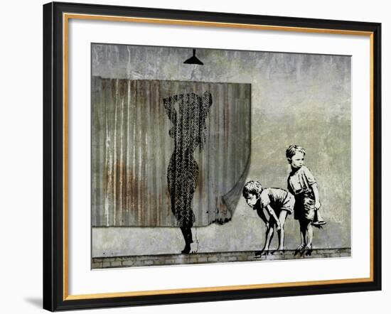 Shower Peepers-Banksy-Framed Giclee Print