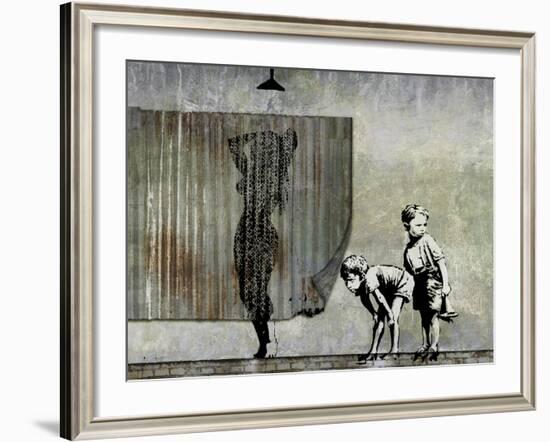 Shower Peepers-Banksy-Framed Giclee Print