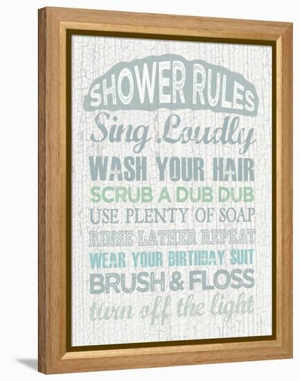 Shower Rules-Erin Clark-Framed Premier Image Canvas