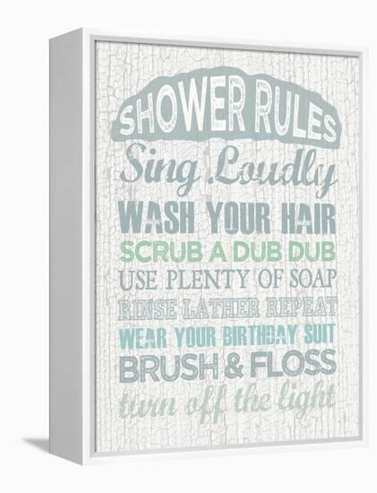 Shower Rules-Erin Clark-Framed Premier Image Canvas