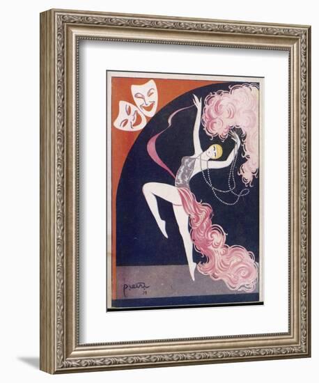 Showgirl Dances with a Long String of Beads-Pierre-Auguste Renoir-Framed Photographic Print