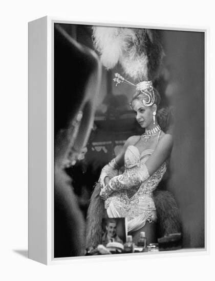 Showgirl Standing in the Dressing Room of the Stardust Hotel-Ralph Crane-Framed Premier Image Canvas