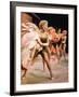 Showgirls from Hot Box Cafe Singing Take Back Your Mink in Scene from Guys and Dolls-Gjon Mili-Framed Premium Photographic Print