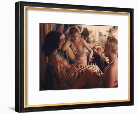 Showgirls Playing Chess Between Shows at Latin Quarter Nightclub-Gordon Parks-Framed Premium Photographic Print
