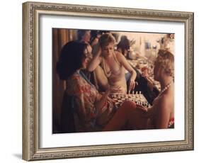 Showgirls Playing Chess Between Shows at Latin Quarter Nightclub-Gordon Parks-Framed Photographic Print