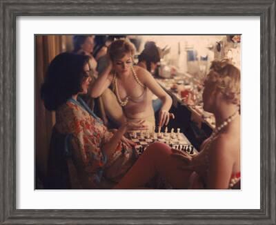 Showgirls Playing Chess Between Shows at Latin Quarter Nightclub'  Photographic Print - Gordon Parks