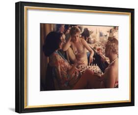 Showgirls Playing Chess Between Shows at Latin Quarter Nightclub-Gordon Parks-Framed Photographic Print